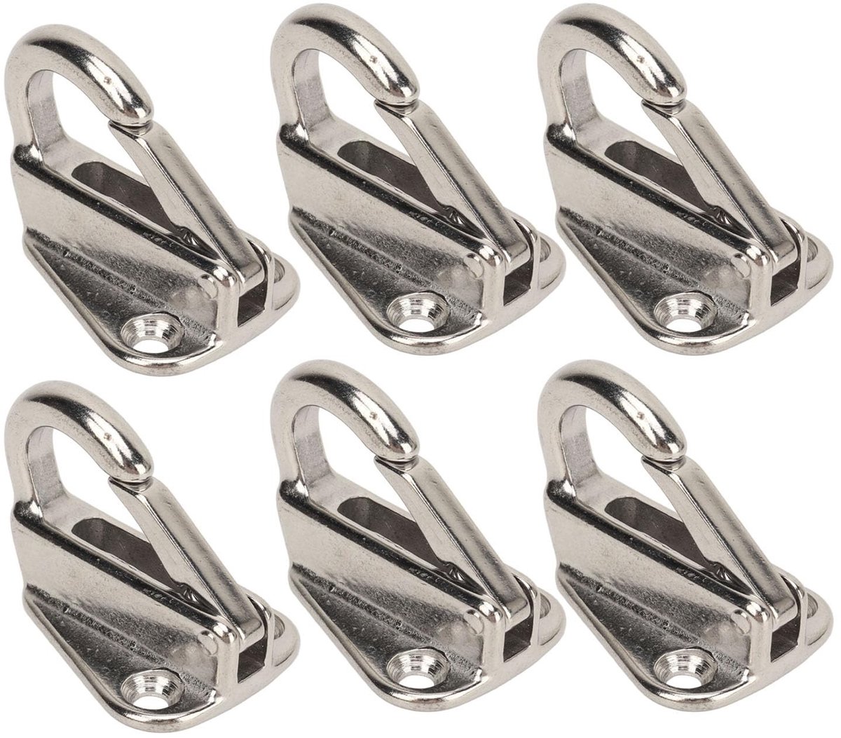 Vlemico - Boot Spatbord Hanger - Roestvrij Staal - Zware Veergesp Type - 6 Stuks - Multifunctioneel Gebruik - Ideaal voor Scheepsbouw en Buitendeco...