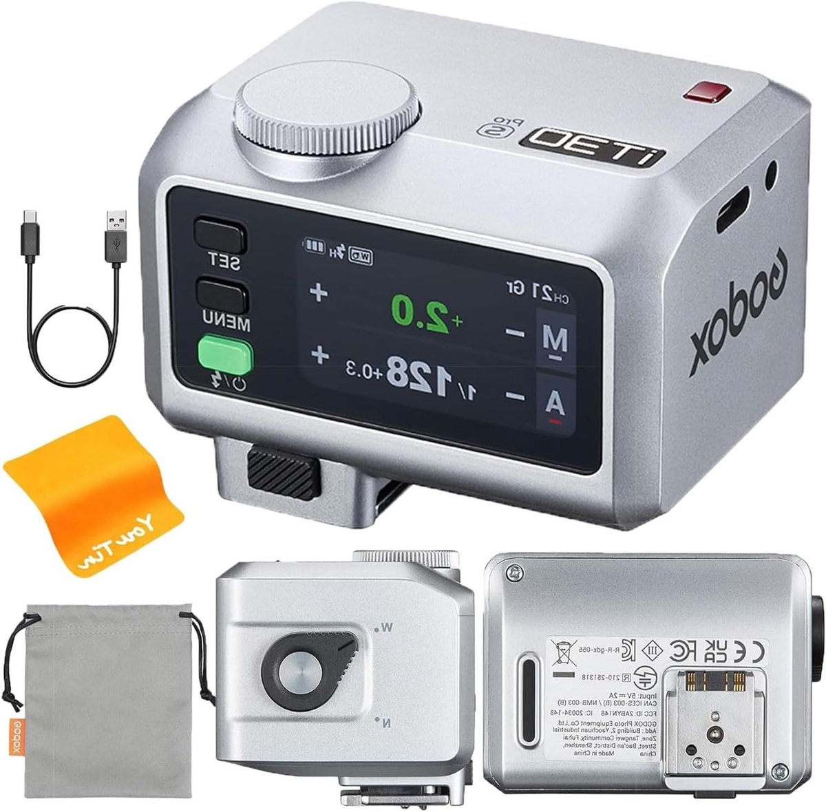 Mini Camera Flitser met Draadloze Ontspanner voor Sony - 2.4GHz, HSS 1/8000S, 560 Flitsen, Volledig Kleuren Touchscreen, Ingebouwde Diffuser, Oplaadbare Batterij 7.4V/900mAh