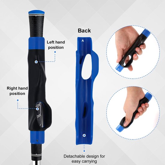 Dailygoods - Golfgriptrainer - Golftrainingshulpmiddel - Lichtgewicht en antislip - Blauw - Juiste handpositie - Voor de enthousiaste golfer - Voor op van Dailygoods — afbeelding 5