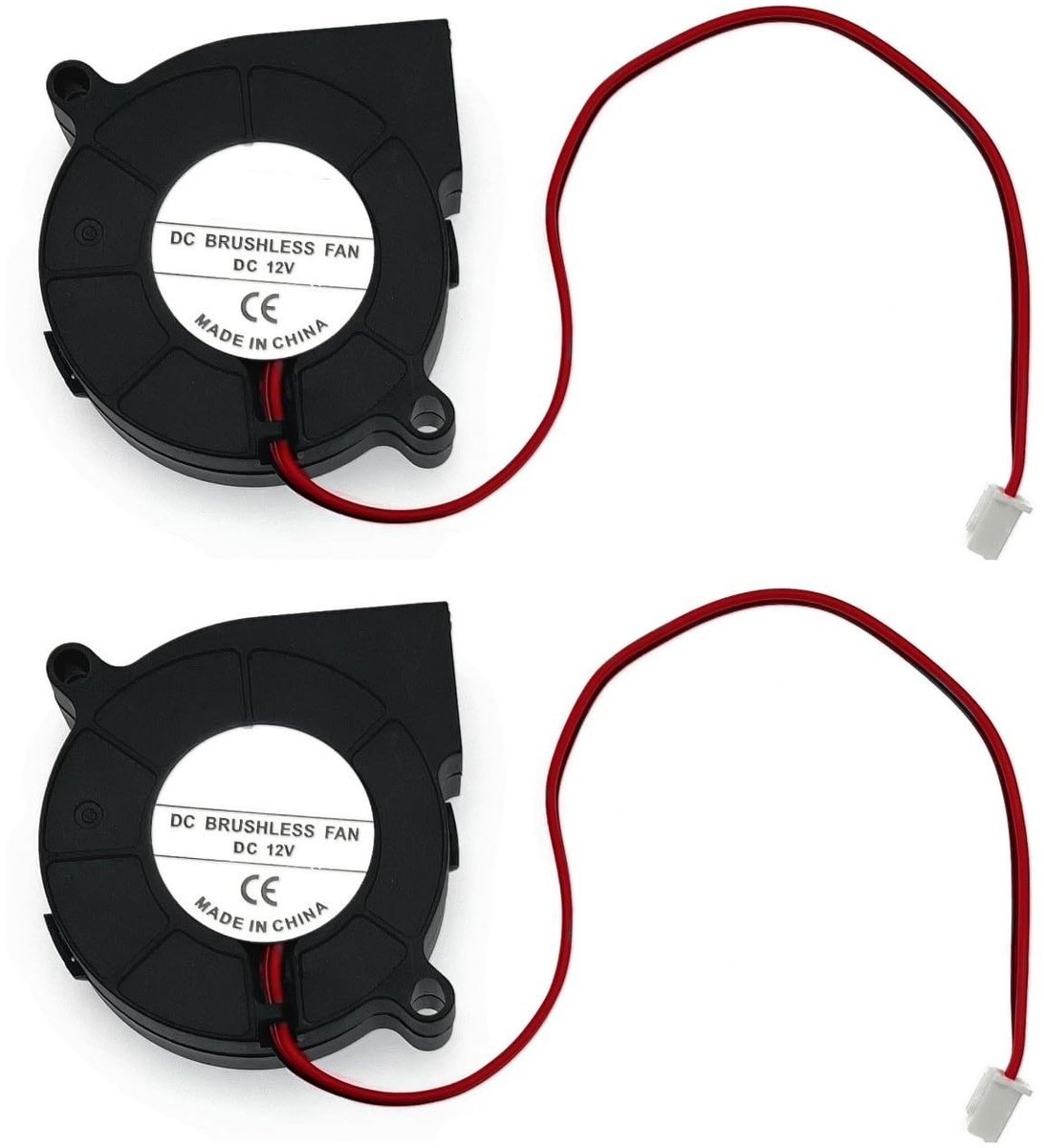 Dailygoods - 12V Ventilator - Koelventilator - Geluidsarm - 50mm - 3D-printer ventilator - Betrouwbare werking - Geschikt voor diverse toepassingen -