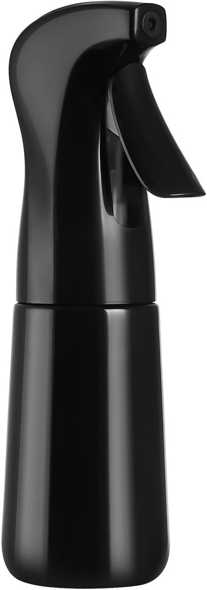 Fijne Mist Sprayfles 200 ml voor Haar, Planten, Gezicht en Reiniging - Zwart Design