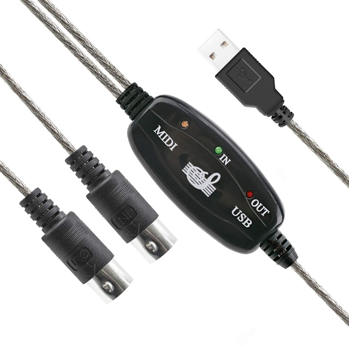 Livia home - USB MIDI Kabel - Adapter voor muziekkeyboard naar PC en laptop - Ideaal voor muziekproductie - Hoge kwaliteit en flexibel - Geschikt voor