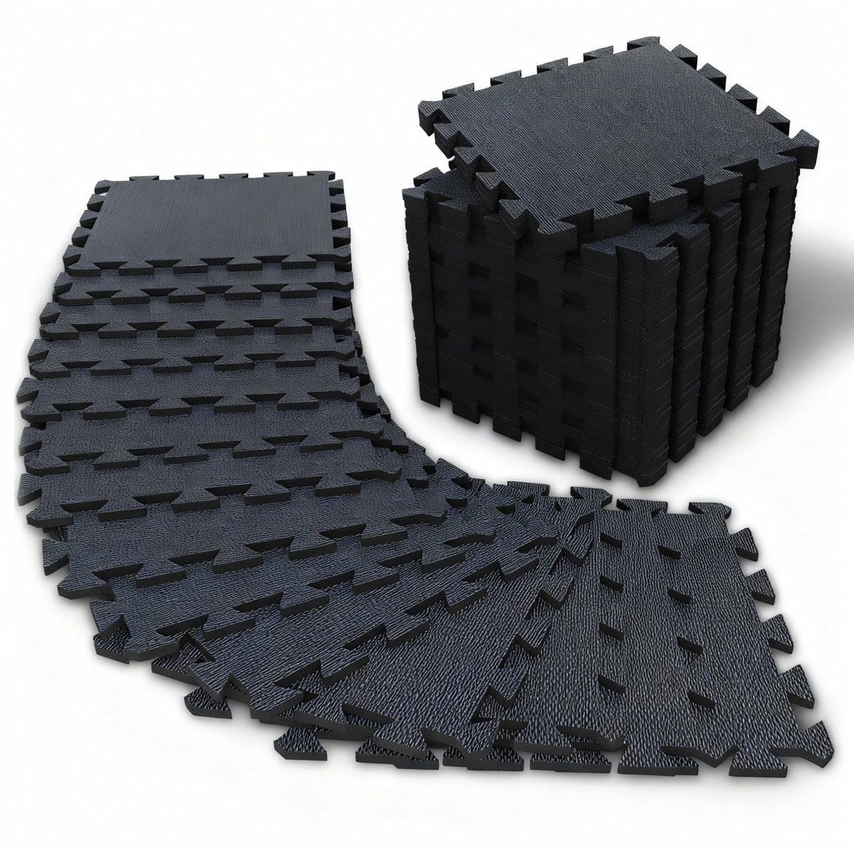 NEOLYMP Beschermende Vloermat Set –144 Puzzelmatten en 216 Randstukken – Gymnastiekmat