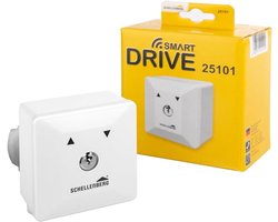 Schellenberg 25101 opbouwschakelaar met vervangbare slotcilinder inclusief 3 sleutels, voor het bedienen van elektrische garagedeuren, buitendeuren en draaipoorten.