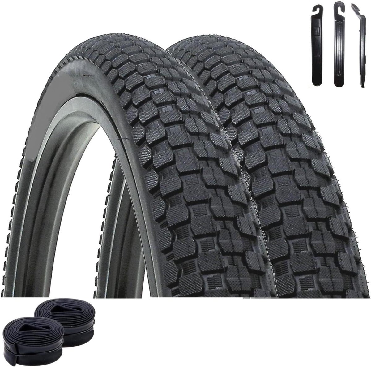 MTB fietsbanden - Banden set - Off-road fietsen - Inclusief binnenbanden - 26 x 2.30 - Zwart