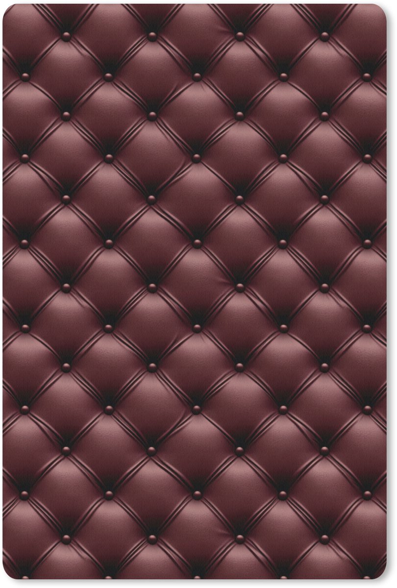 Muismat 13x20 cm - Mousepad Leer - Patroon - Bordeaux - Muismatten