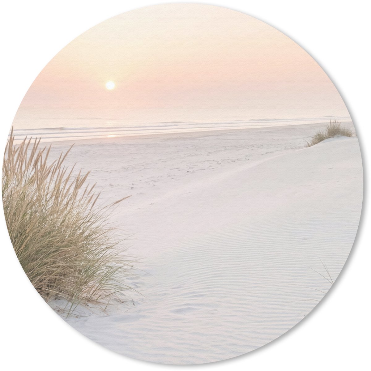 Muismat rond 40x40 cm - Mousepad Horizon - Duinlandschap - Zand - Ronde muismatten