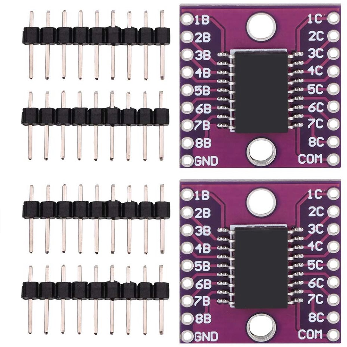 aladdien - Darlington Transistor Arrays - ULN2803A Module - Industriële elektrische accessoires - Lila - Bewaking luchtkwaliteit - 2 stuks - Geschik..