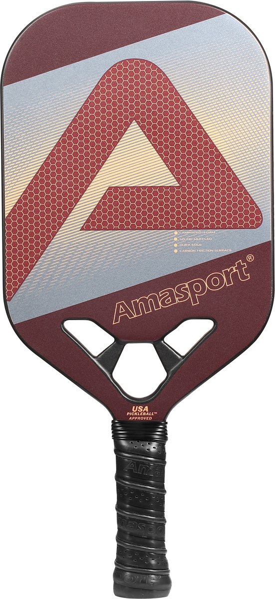 Pickleball Paddle JP80-2 Bordeaux – Carbon Paddle – Power & Control – AMA Sport