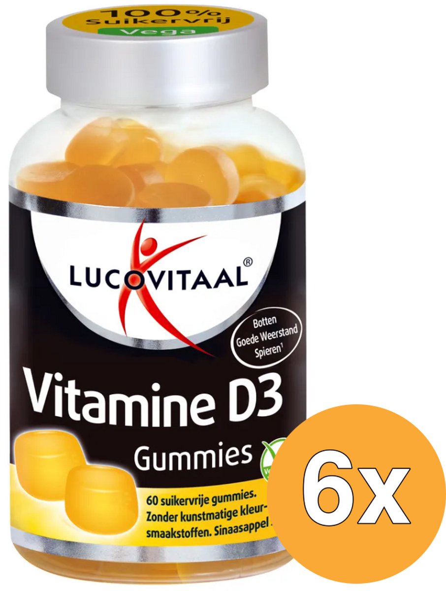 6x Lucovitaal Vitamine D3 (60 gummies)