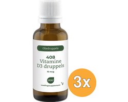 AOV 3x 408 Vitamine D3 druppels 10mcg (25 ml)