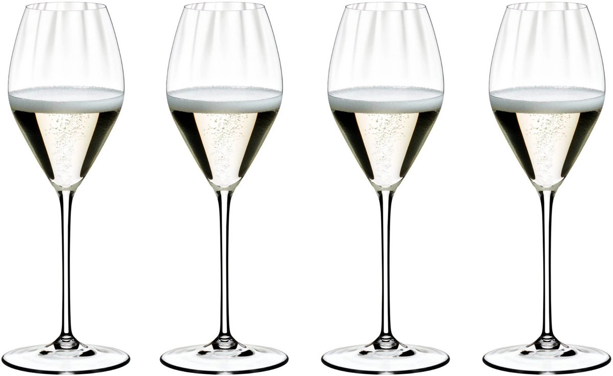 Riedel Wijnglazenset - Champagneglazen - Flutes - Performance - 375 ml - 4 Stuks