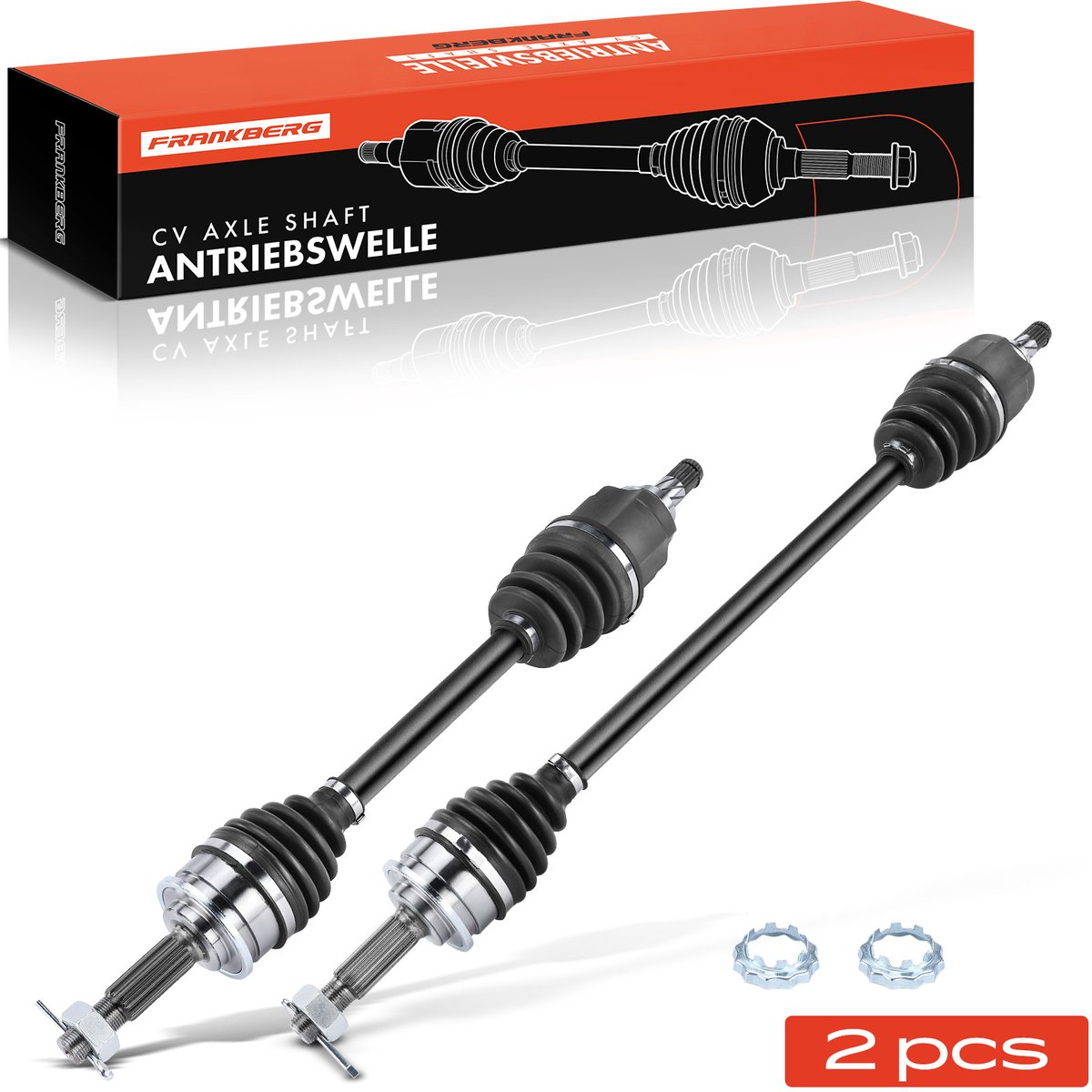 Frankberg 2x aandrijfas vooras links/rechts voor Nissan Micra K10 K11
