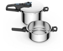 Tefal P2584301 Secure Trendy Snelkookpannen 2-delige set 4L + 6L