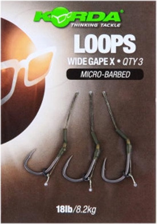 "Korda Loop Rigs DF Wide Gape X - 18lb - Maat 4 - " van Korda — afbeelding 3