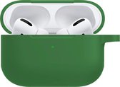 Hoesje voor Apple AirPods Pro Case Siliconen Hoes - Donker Groen