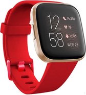 Fitbit Versa silicone band (rood) - Afmetingen: Maat S
