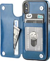 Wallet Case geschikt voor Apple iPhone X / Xs - blauw