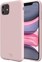 HappyCase Hoesje Siliconen Back Cover Roze Geschikt voor Apple iPhone 11