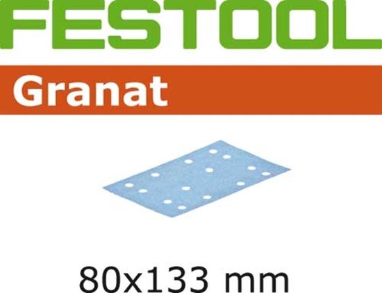 Festool Schuurstrook Granat 80 x 133mm P80 (10 stuks) (Prijs per stuk)