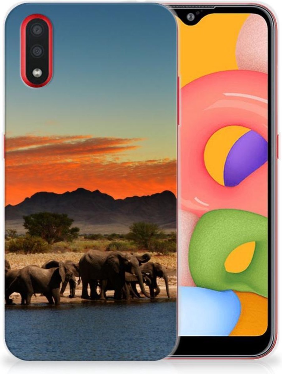 Samsung Galaxy A01 TPU Hoesje Olifanten
