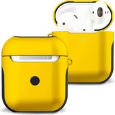 Case Geschikt voor AirPods 2 Hoesje Hoes Hard Cover - Hoesje Geschikt voor Apple Airpods 2 Case - Geel