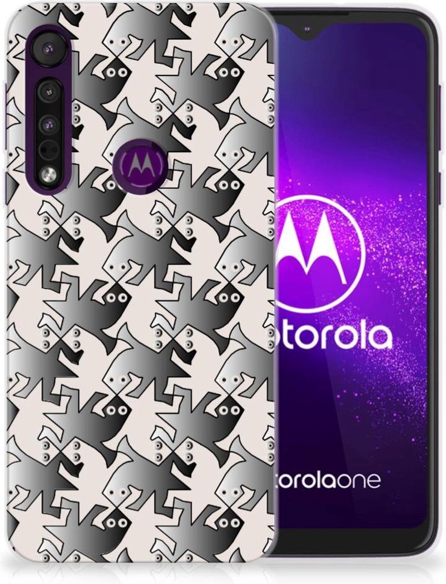Motorola One Macro TPU Hoesje Salamander Grey