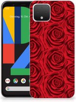 Back Cover Google Pixel 4 TPU Siliconen Hoesje Rood Rose