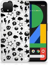 Google Pixel 4 XL Silicone Back Case Zilver Punk