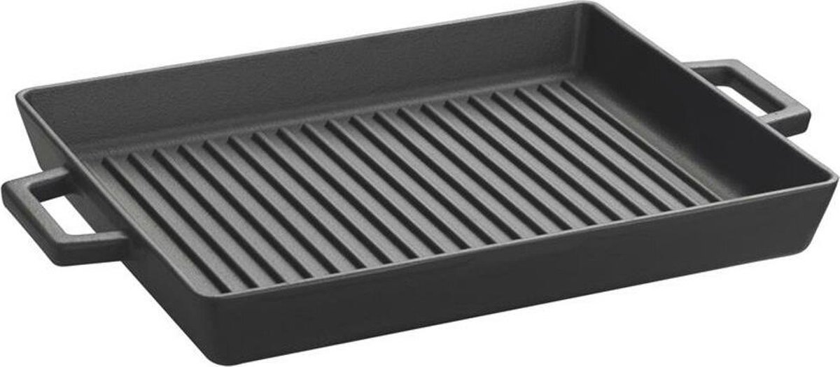 Lava Cast Iron Grill Pan with Metal Handle 26x32 cm