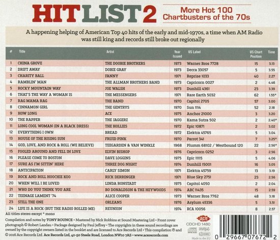 Hit List 2, various artists | CD (album) | Muziek | bol