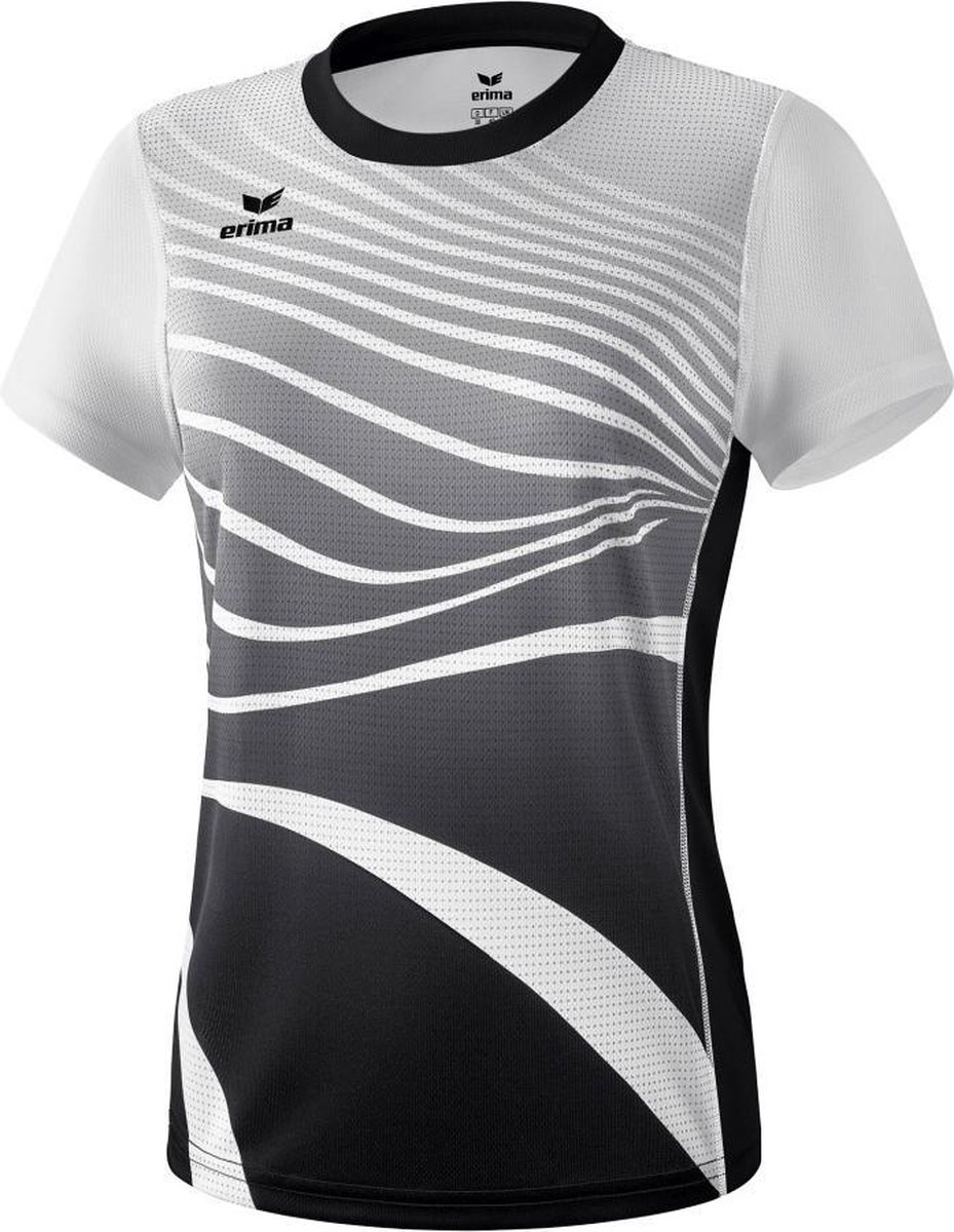 Erima Atletiek T-Shirt Dames - Zwart / Wit | Maat: 38