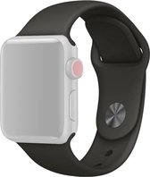 Geschikt voor Apple Watch Siliconen Bandje|Geschikt voor Apple Watch 1 / 2 / 3 / 4 / 5 - 42MM / 44MM |Zwart / Black| Premium kwaliteit |Single Revet |TrendParts