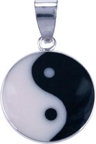 Zilveren Yin Yang ketting hanger - 16 mm