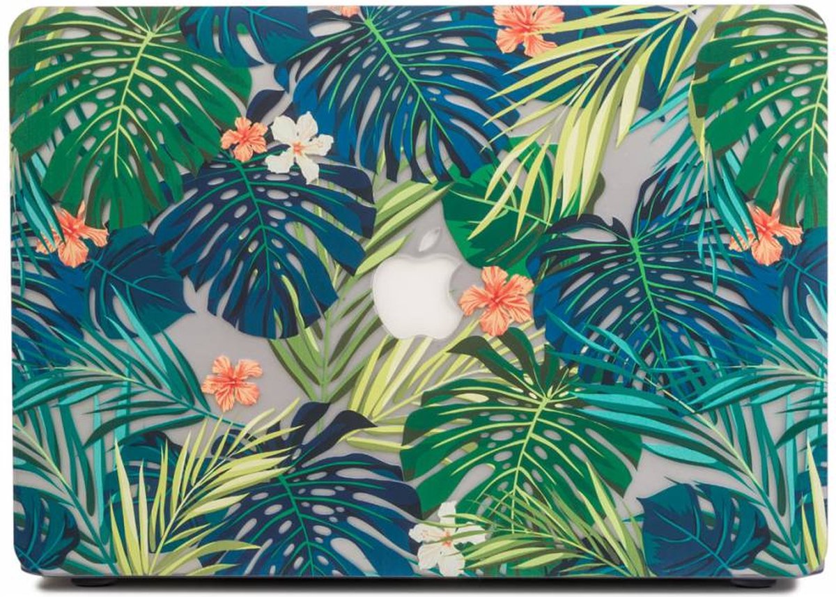 Lunso Geschikt voor MacBook Pro 13 inch (2016-2019) cover hoes - case - Tropical leaves
