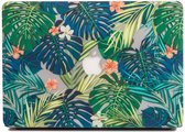 Lunso Geschikt voor MacBook Pro 13 inch (2016-2019) cover hoes - case - Tropical leaves