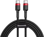 Baseus Cafule Series USB-C Kabel 1m Rood/Zwart