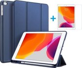 Tablet hoes geschikt voor iPad 10.2 2019 / 2020 / 2021 - Dux Ducis Osom Tri-Fold Book Case Series + Screenprotector - Blauw
