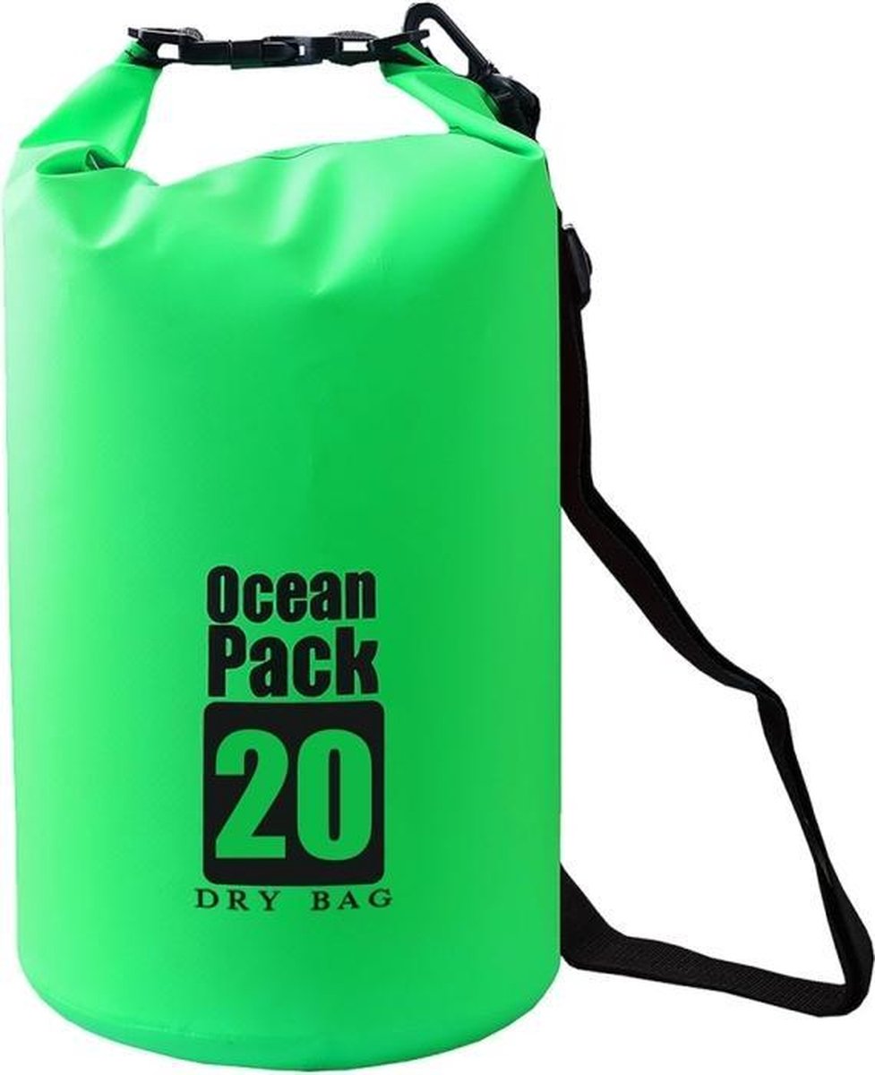DZGOGO Portable outdoor waterdichte sport PVC schouderriem vat tas capaciteit: 10L (groen)