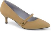 Pleaser Pink Label Pumps -41 Shoes- KITTEN-03 Paaldans schoenen Beige/Creme
