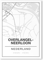Poster/plattegrond OVERLANGEL-NEERLOON - 30x40cm