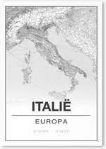 Poster/plattegrond ITALIE - A4