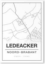 Poster/plattegrond LEDEACKER - A4