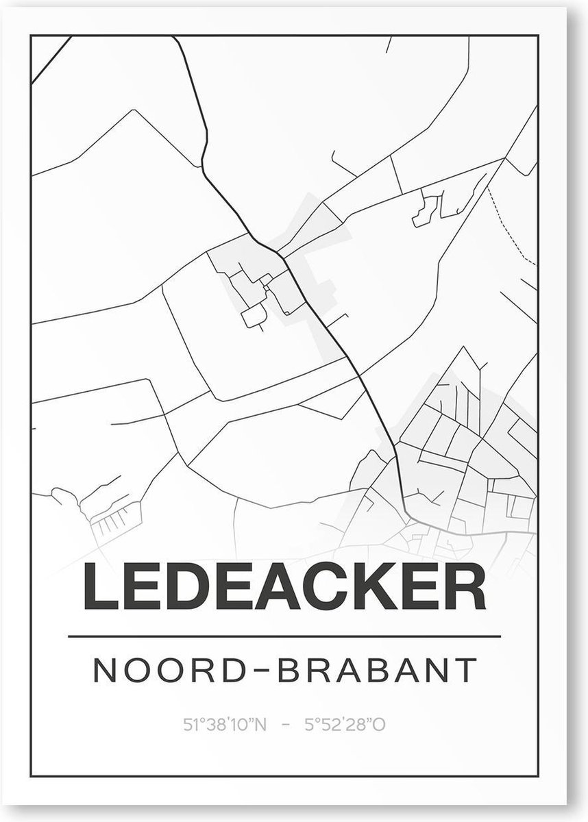 Poster/plattegrond LEDEACKER - A4