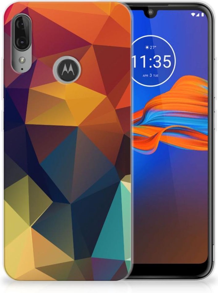 Motorola Moto E6 Plus TPU Hoesje Polygon Color