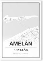 Poster/plattegrond AMELAN - 30x40cm