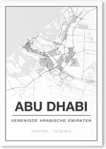 Poster/plattegrond ABU DHABI - 30x40cm