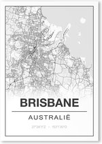 Poster/plattegrond BRISBANE - 30x40cm