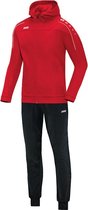 Jako - Hooded Tracksuit Classico Woman - Polyesterpak met kap Classico - 46 - Rood