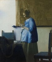 Johannes Vermeer - Brieflezende vrouw 70x90cm, Rijksmuseum, premium print, print op canvas, oude meester